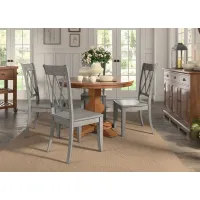 Lakewood Gray 5 Pc. Dinette W/ Double X Back Chairs