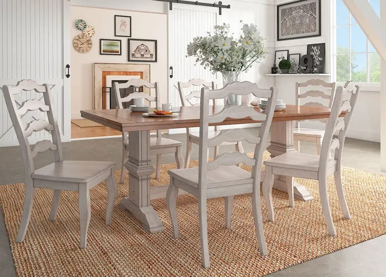 Lakewood White 5 Pc. Dinette W/ Ladder Back Chairs