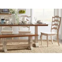 Lakewood White 6 Pc. Dinette w/Ladder Back Chairs