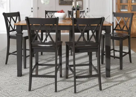 Lakewood Black 7 Pc. Counter Height Dinette