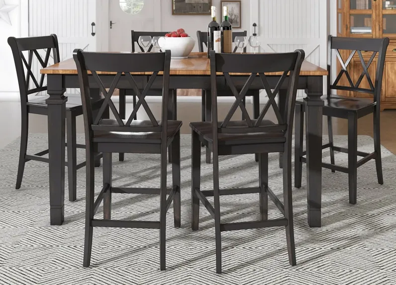 Lakewood Black 7 Pc. Counter Height Dinette