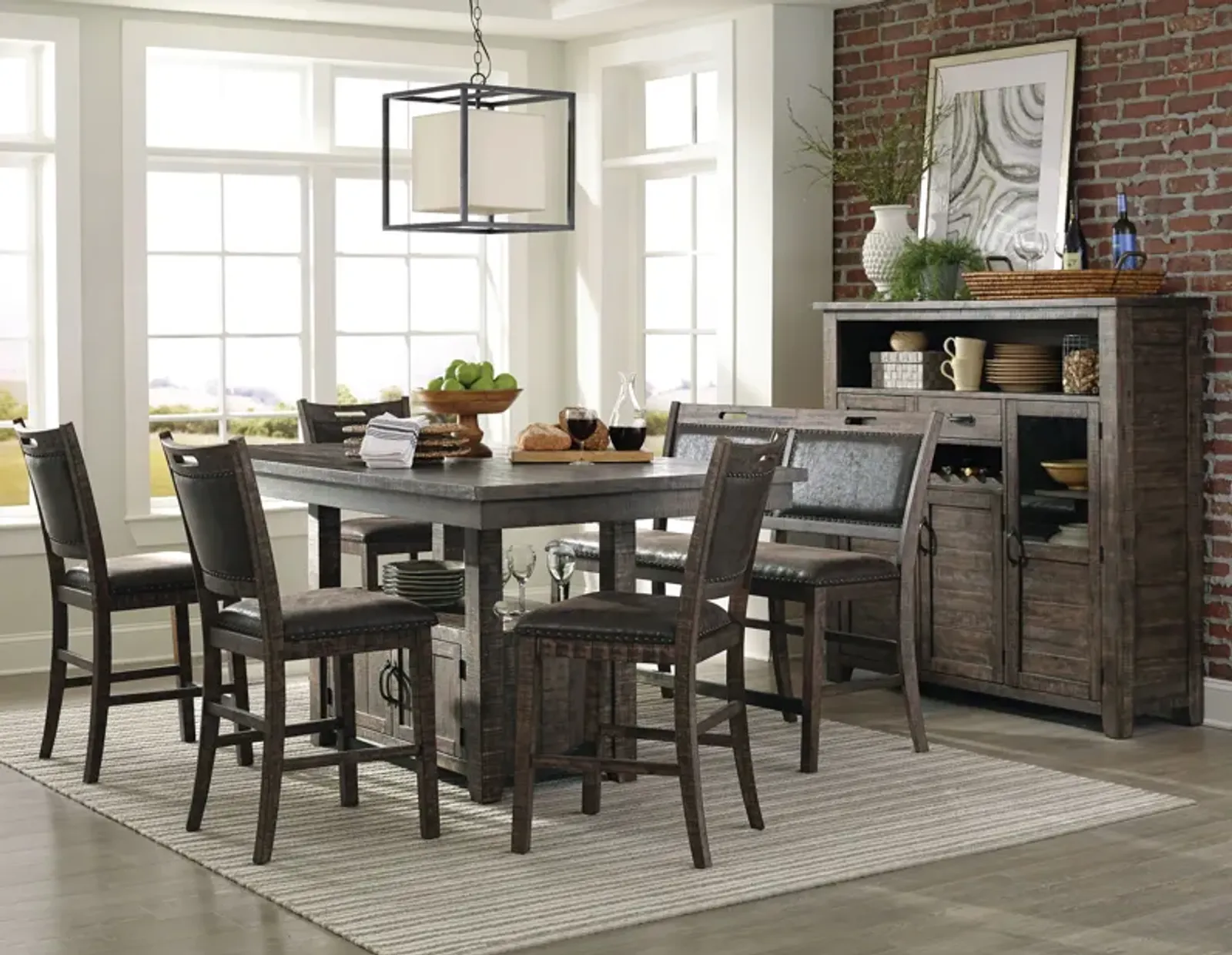 Canton Gray 6 Pc. Counter Height Dinette