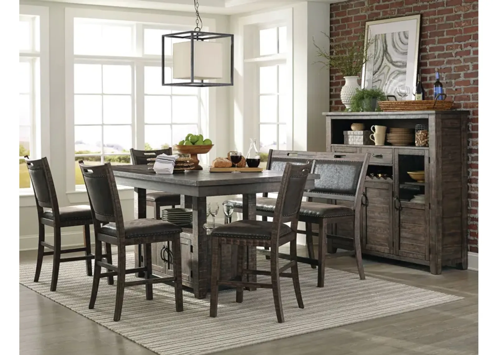 Canton Gray 7 Pc. Counter Height Dinette