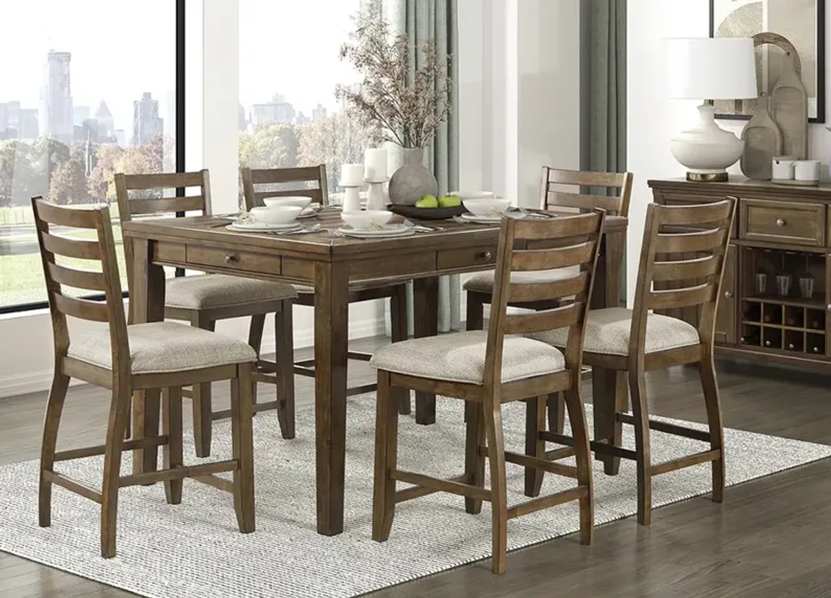 Stafford Cherry 7 Pc. Counter Height Dinette