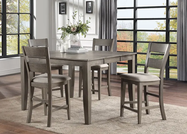 Nicki Gray 5 Pc. Counter Height Dinette