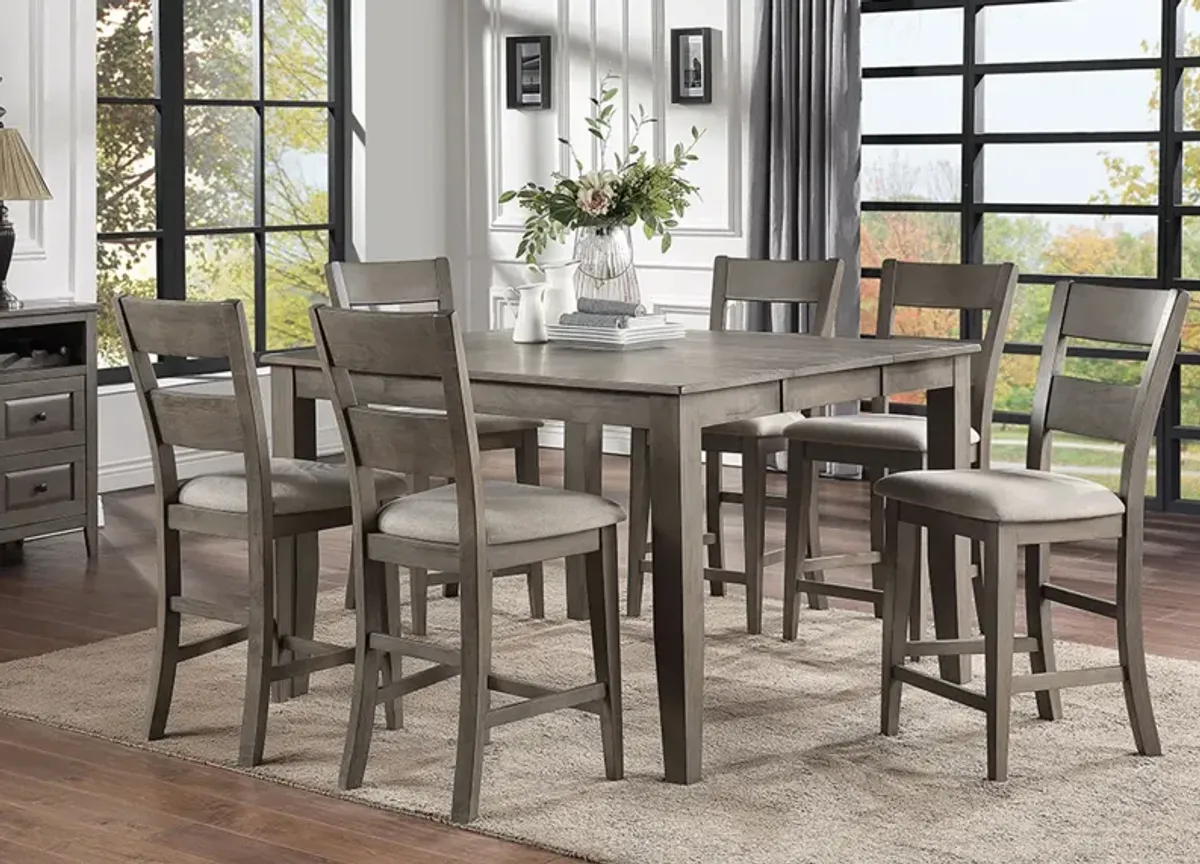 Nicki Gray 7 Pc. Counter Height Dinette