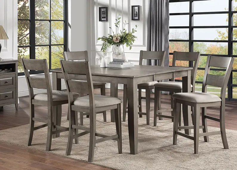 Nicki Gray 7 Pc. Counter Height Dinette