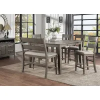 Nicki Gray 6 Pc. Counter Height Dinette