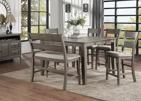 Nicki Gray 6 Pc. Counter Height Dinette