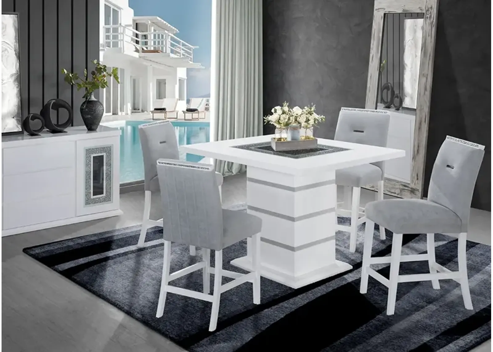 Paris 5 Pc. Counter Height Dinette