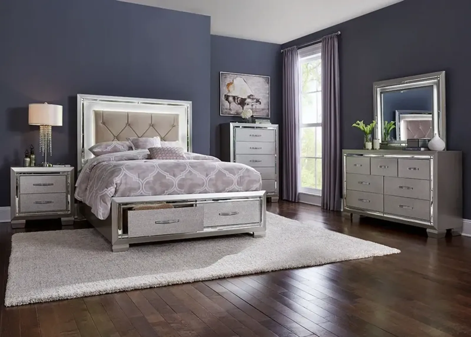 Bari 7 Pc. King Storage Bedroom