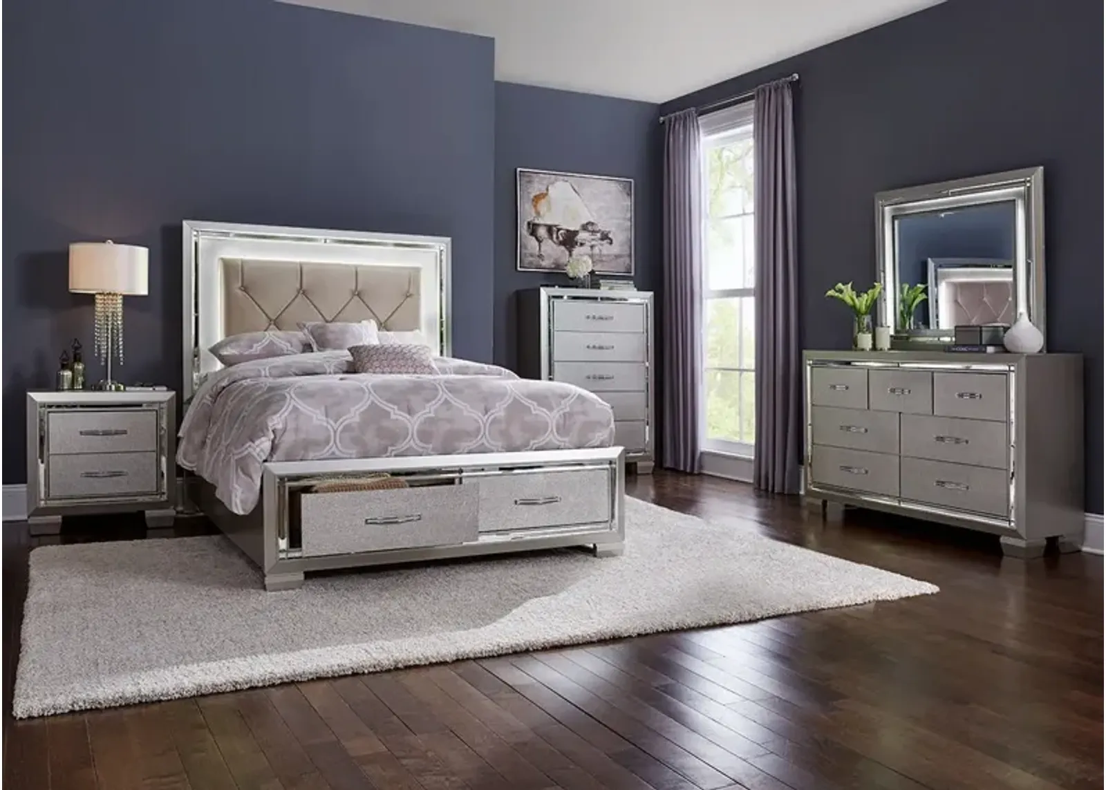 Bari 8 Pc. Queen Storage Bedroom