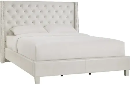 Crystle Ivory Queen Upholstered Bed
