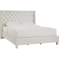 Crystle Ivory King Upholstered Bed
