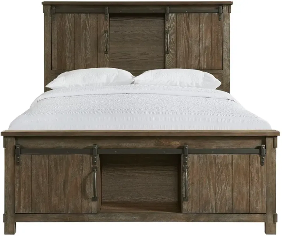 Mesa Brown Queen Storage Bed