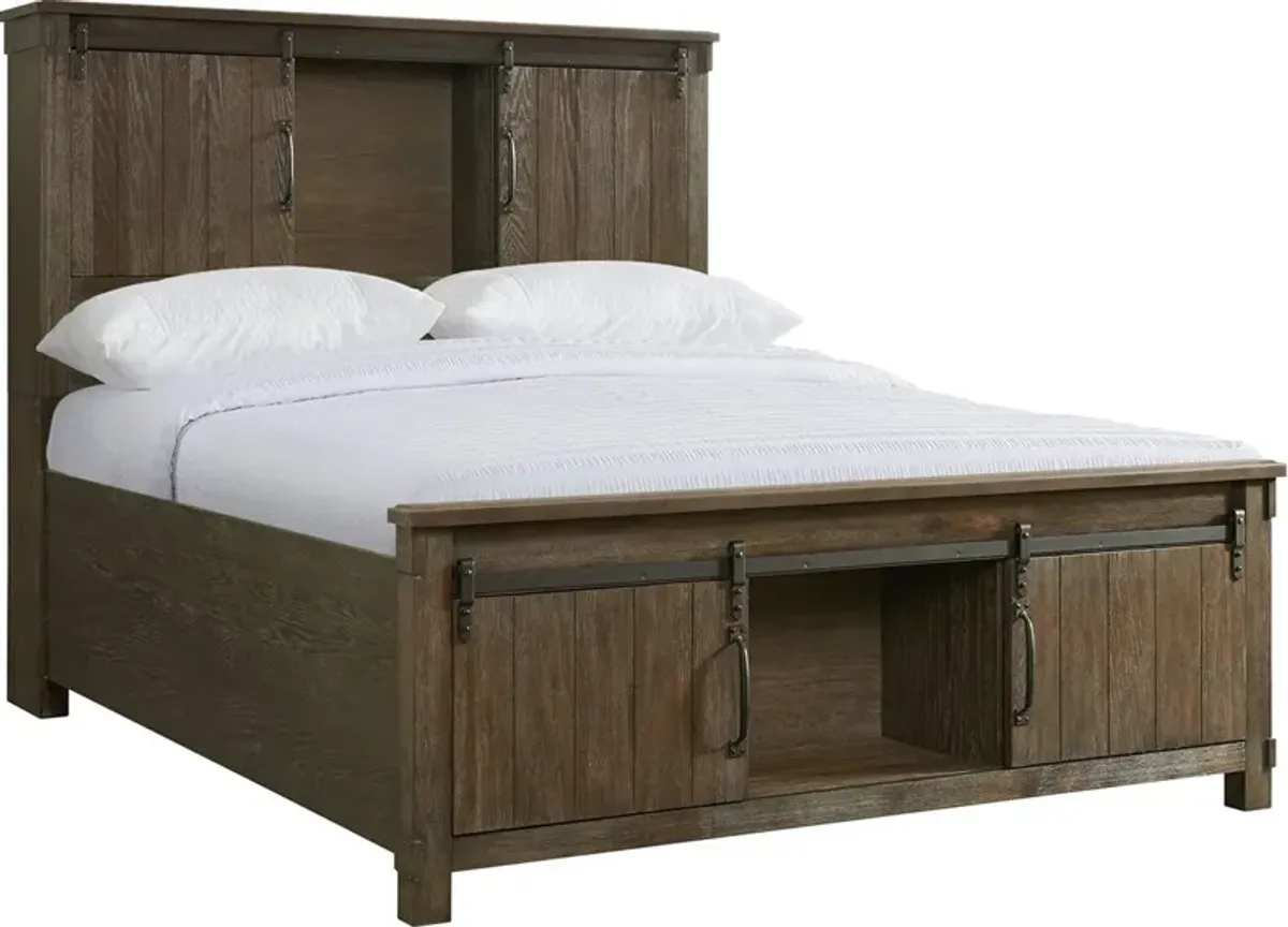 Mesa Brown Queen Storage Bed