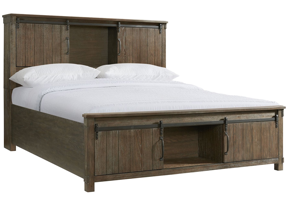 Mesa Brown King Storage Bed