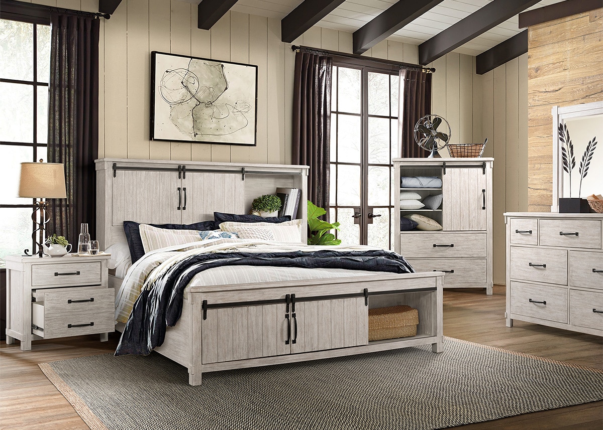 Mesa White 8 Pc. King Storage Bedroom