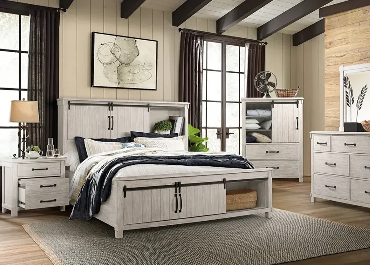 Mesa White 5 Pc. Queen Storage Bedroom