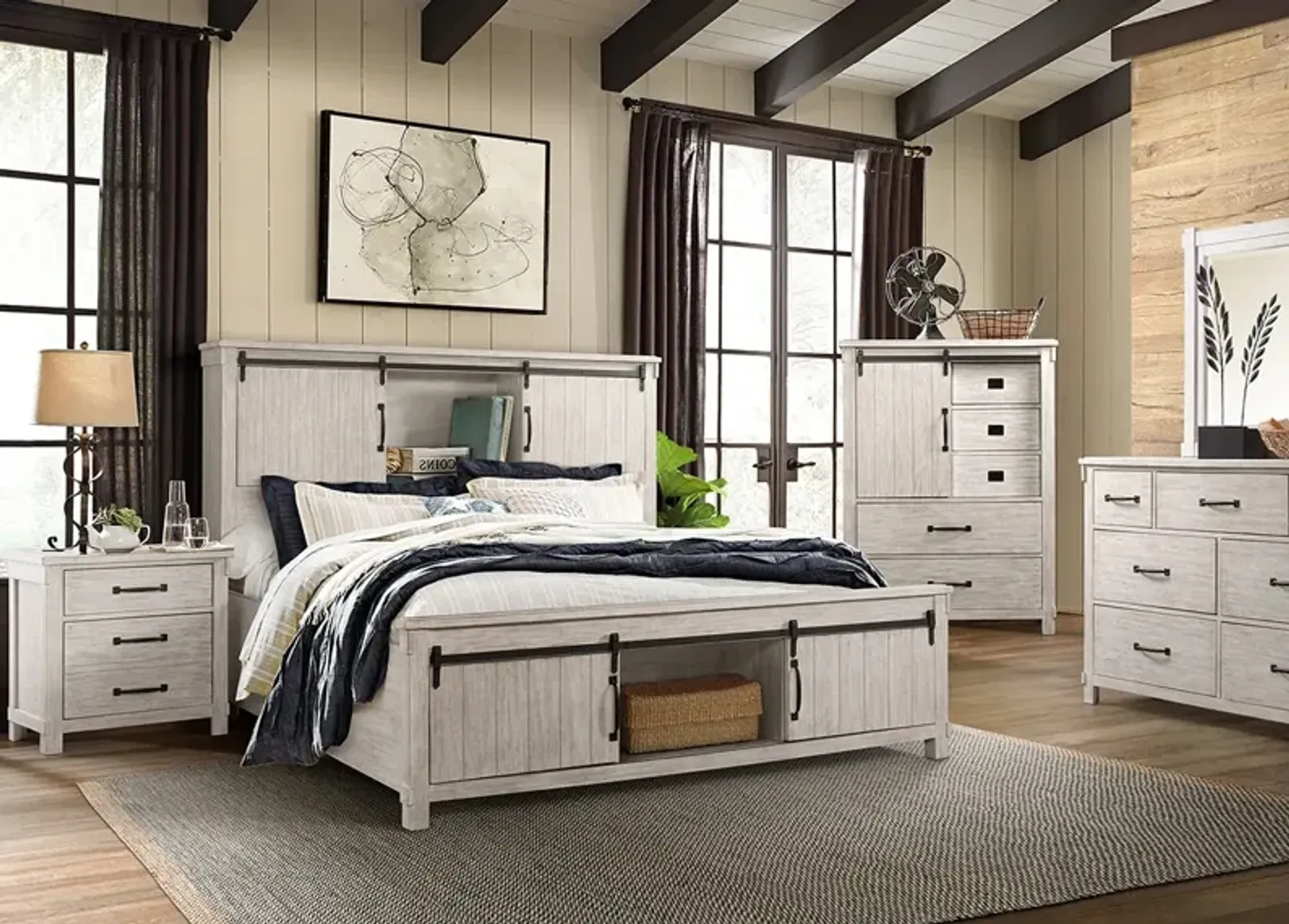 Mesa White 5 Pc. Queen Storage Bedroom