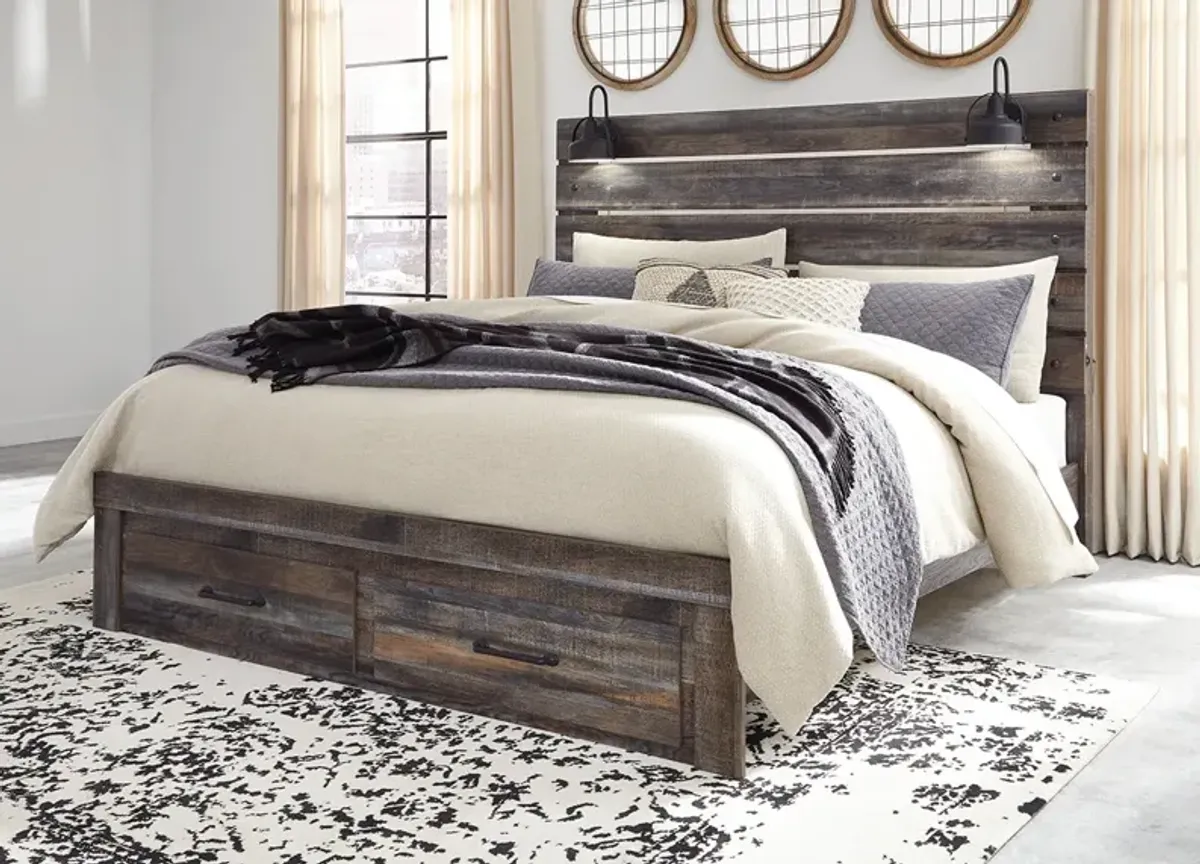 Denver Gray Queen Storage Bed