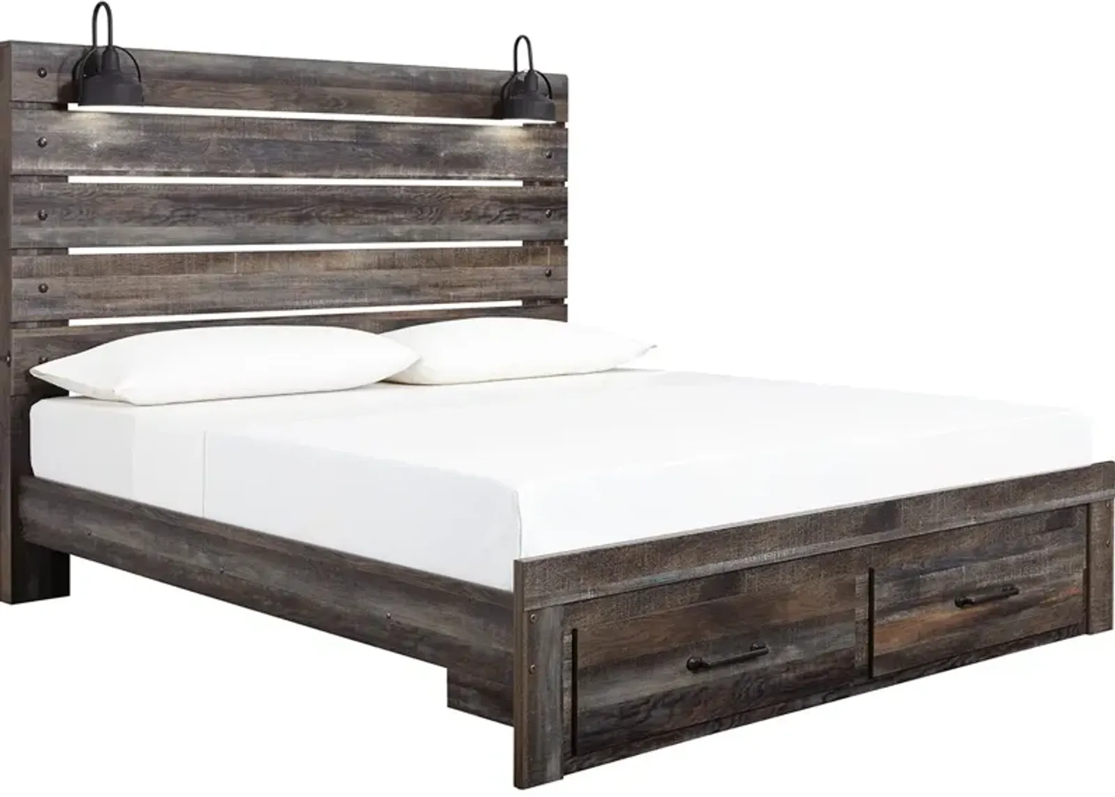 Denver Gray Queen Storage Bed