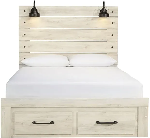 Denver White Queen Storage Bed