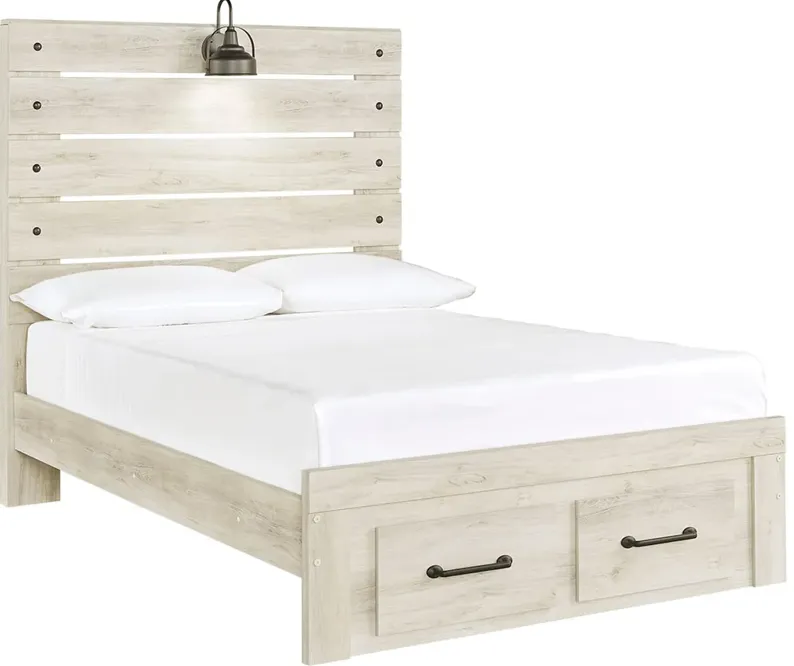 Denver White Full Storage Bed