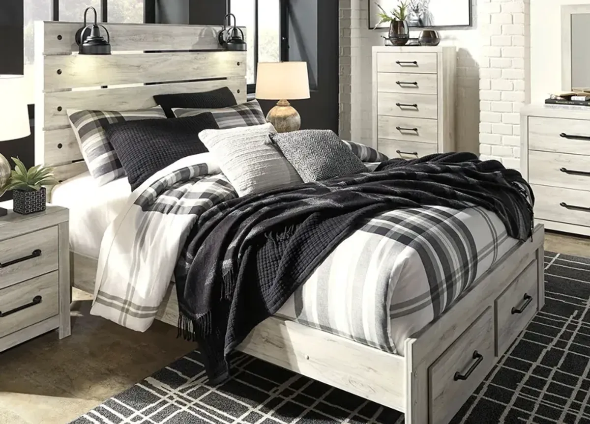 Denver White 5 Pc. Queen Storage Bedroom