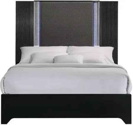 Lumina Black Queen Bed