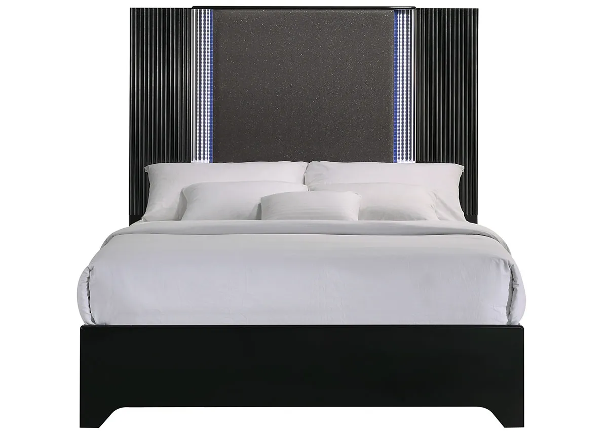 Lumina Black Queen Bed