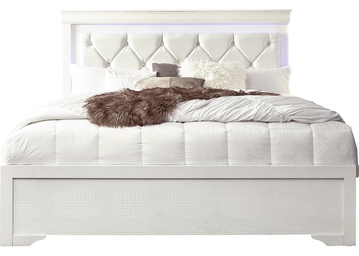 Lombardy White Queen Bed