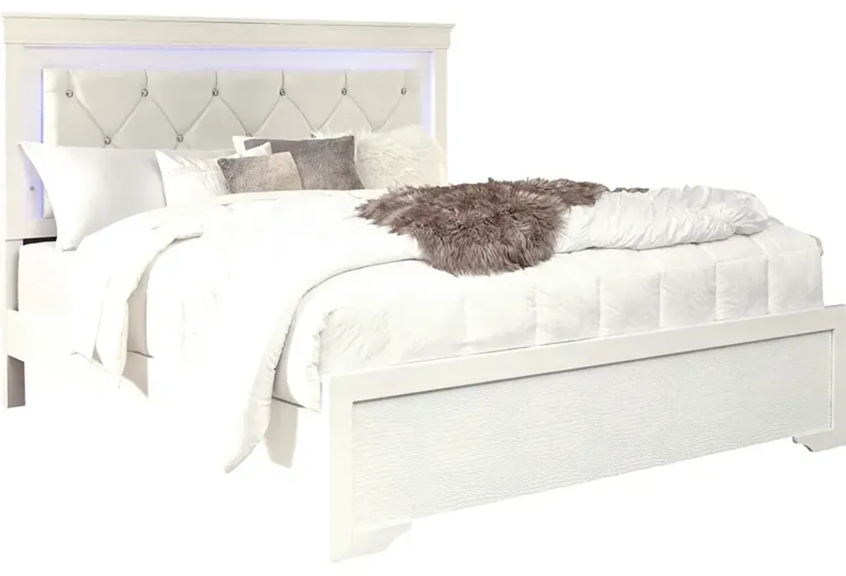 Lombardy White Queen Bed