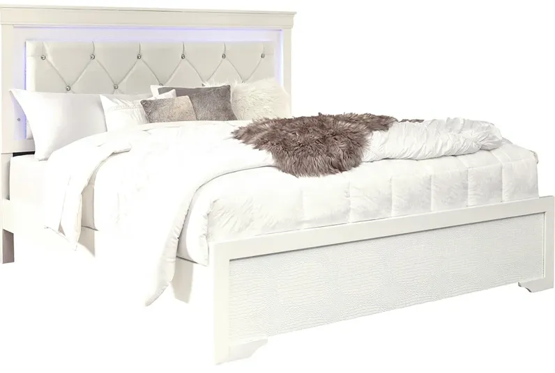 Lombardy White Queen Bed