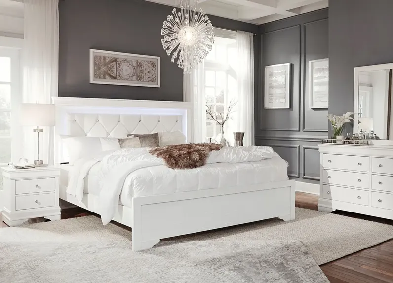 Lombardy White 5 Pc. King Bedroom
