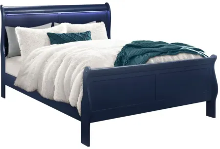 Francis Blue Queen Bed