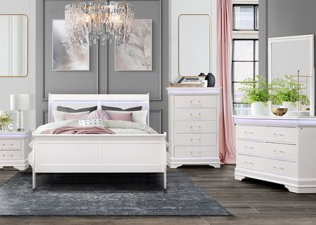 Francis White Queen Bed