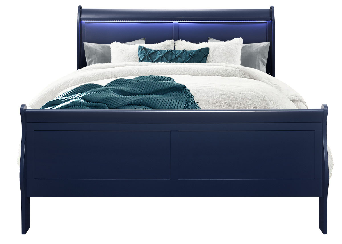 Francis Blue King Bed