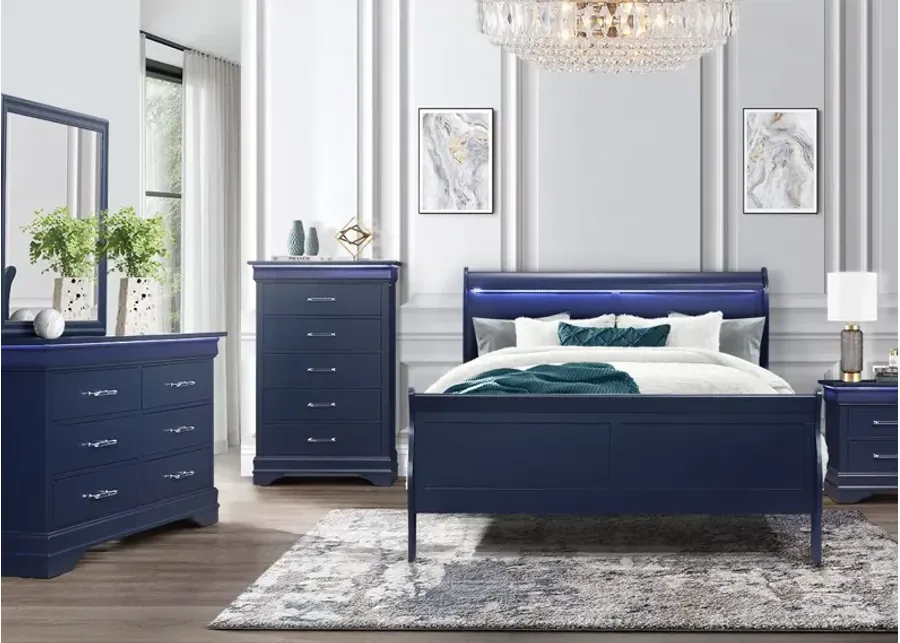 Francis Blue 7 Pc. Full Bedroom