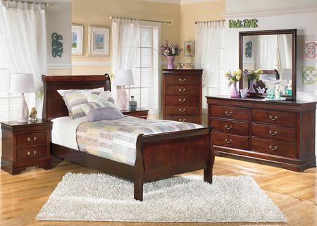 Louise Cherry Twin Bed