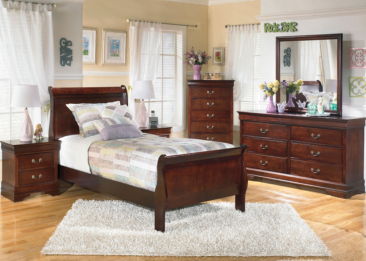 Louise Cherry Twin Bed