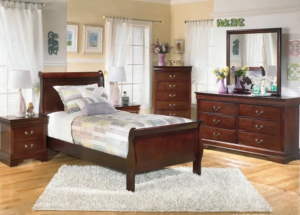 Louise Cherry 5 Pc. Twin Bedroom