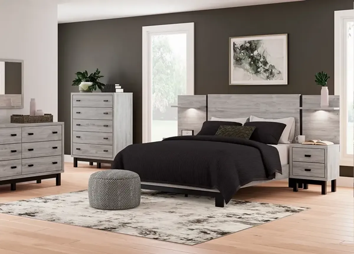 Vista 8 Pc. Queen Bedroom W/ Nightstand Extension Panels