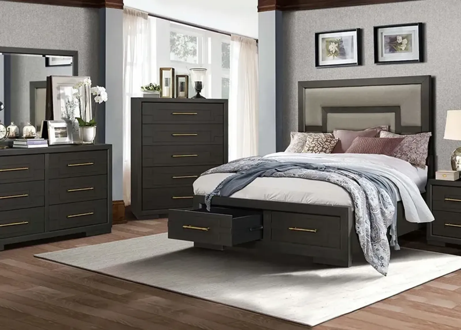 Olivia 5 Pc. Queen Storage Bedroom