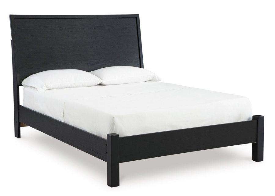 Dylan Black Panel Queen Bed