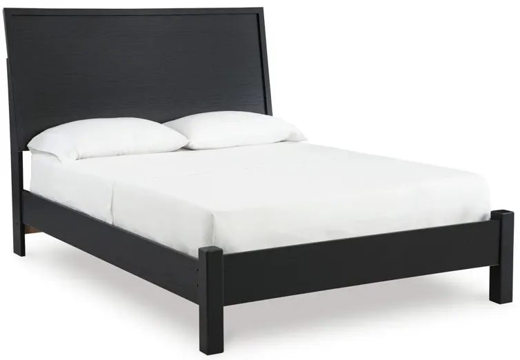 Dylan Black Panel Queen Bed