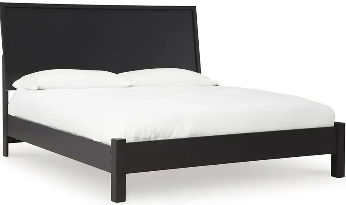 Dylan Black Panel King Bed