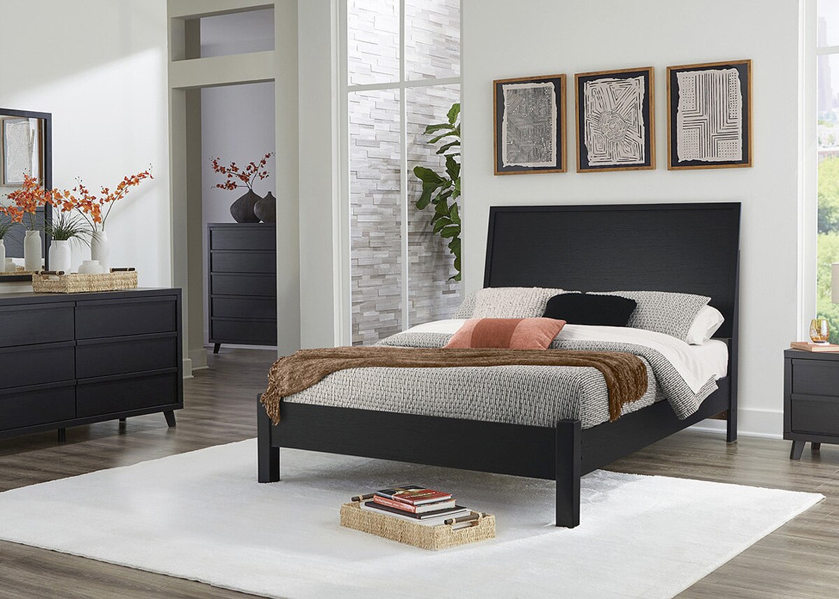 Dylan Black Panel 7 Pc. Queen Bedroom