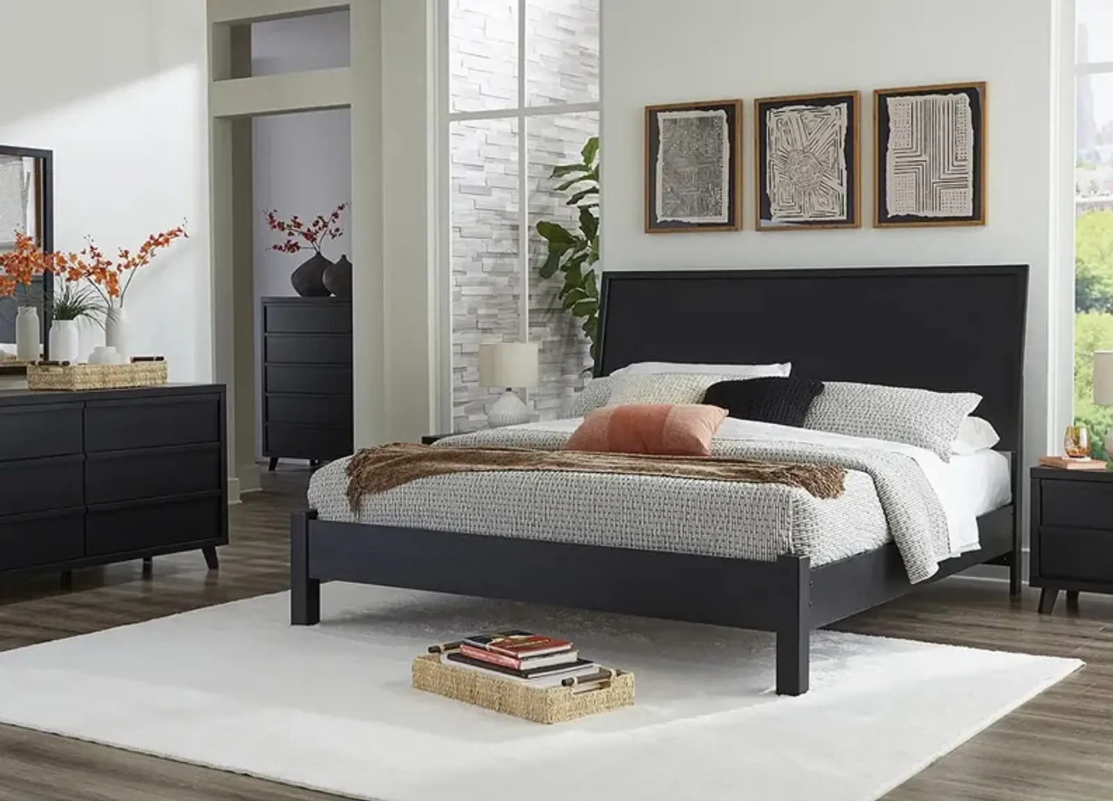 Dylan Black Panel 7 Pc. King Bedroom