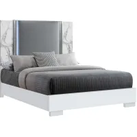 Lumina II White Queen Bed